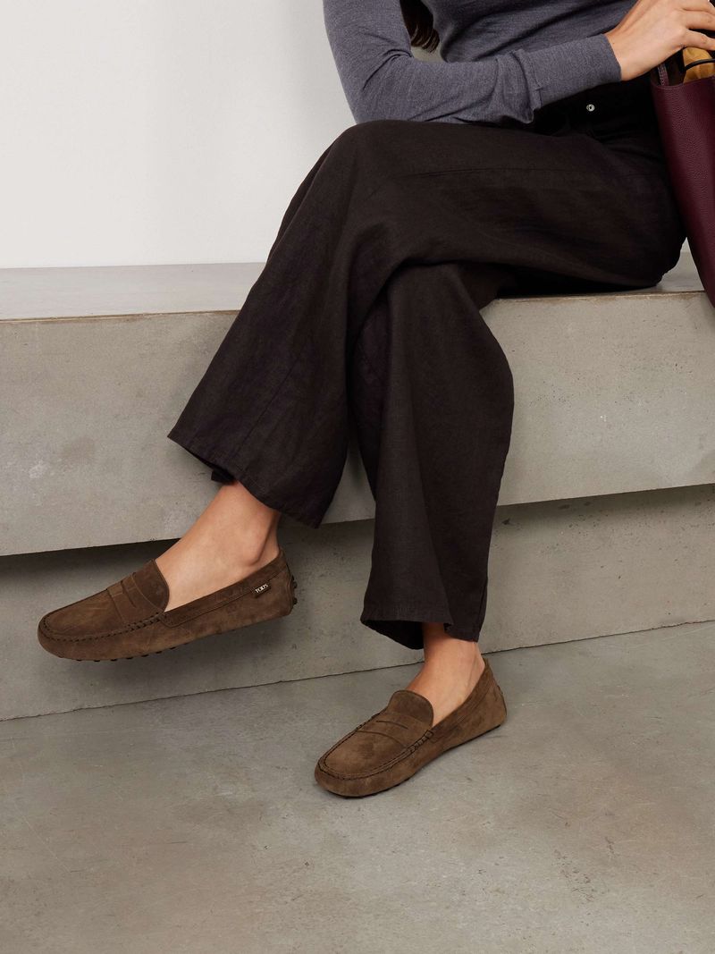 Dark Brown Suede Loafers