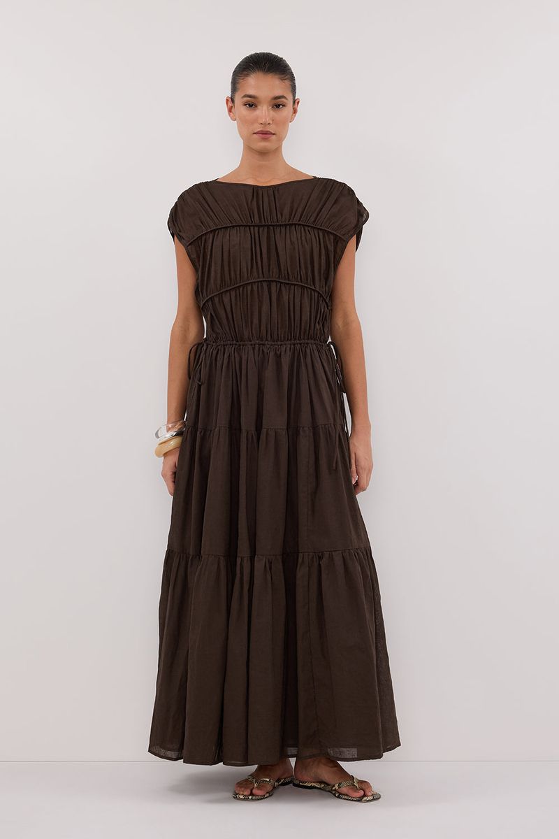 Dissh Linen Blend Midi Dress