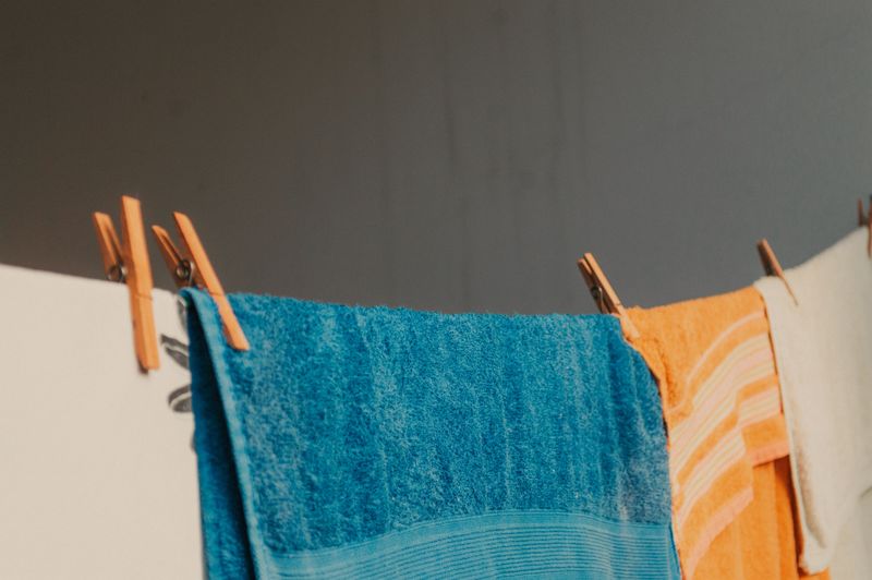 Faded Towels Hanging in Plain Sight