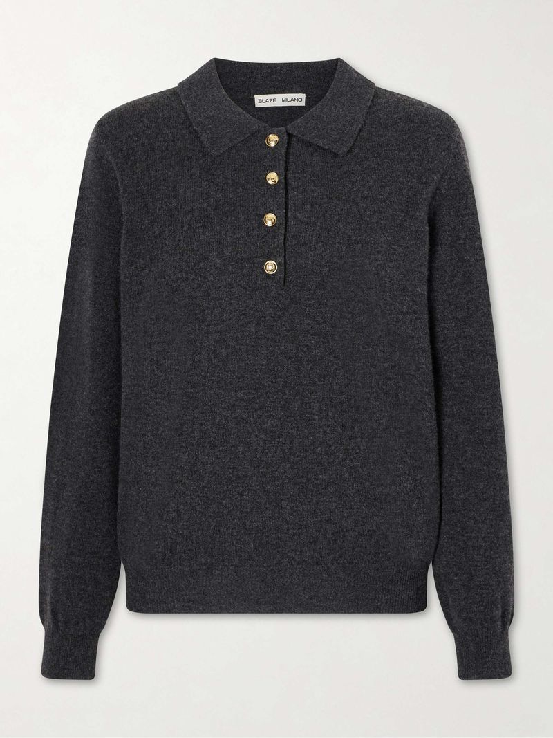 Fine-Knit Polo Sweaters