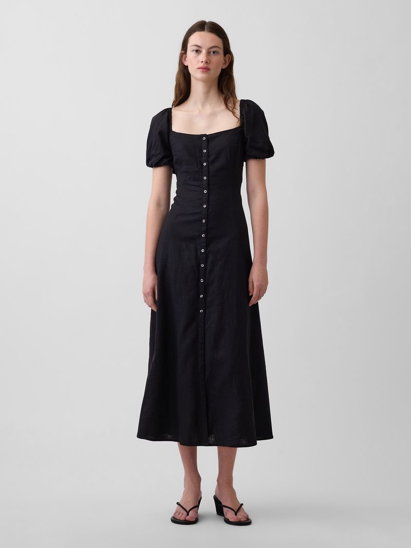 Gap Linen-Cotton Midi Dress
