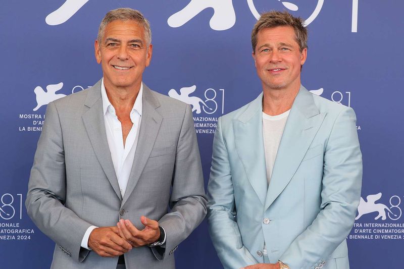 George Clooney and Brad Pitt