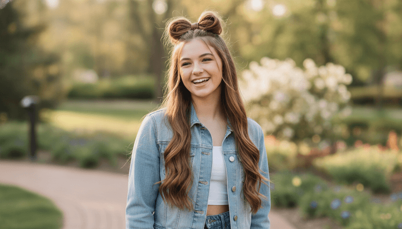 Half-Up Bow Bun