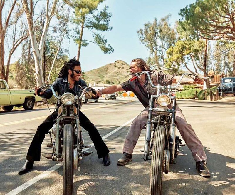 Jason Momoa and Lenny Kravitz