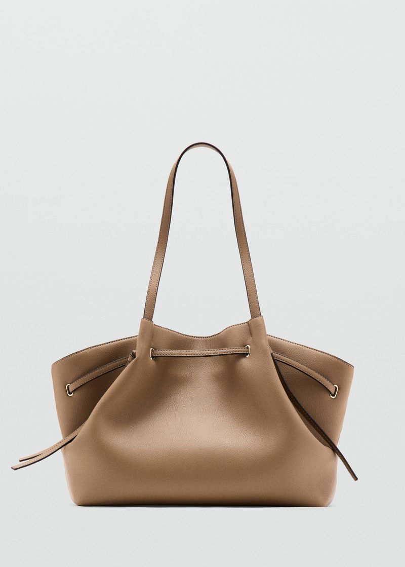 Mango Leather Shoulder Bag