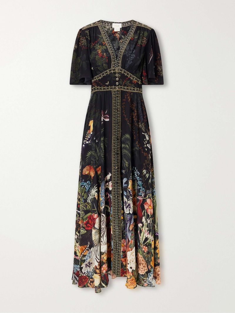 Maxi Dress in Autumn Prints