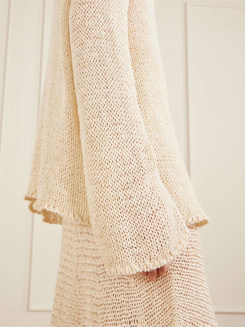 Open-Knit Crochet Sweater