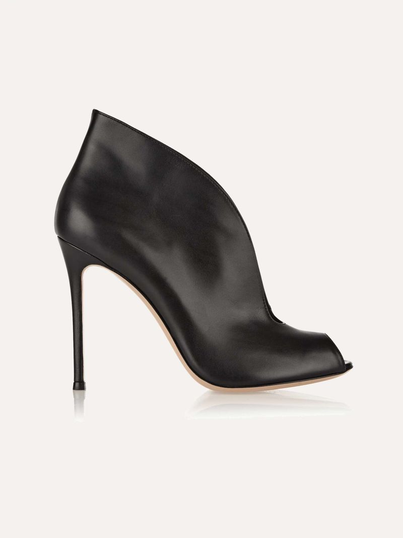 Peep-Toe Ankle Boots