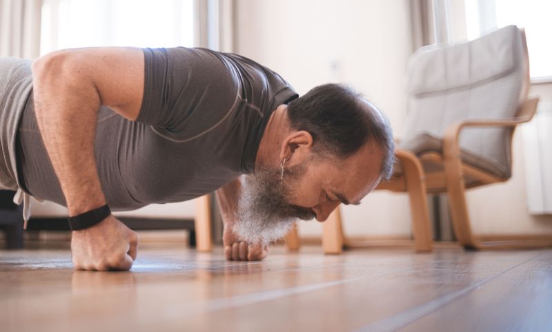 Performing 10 to 15 Controlled Push-Ups