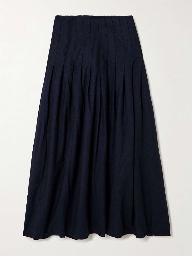 Pleated Midi Skirt