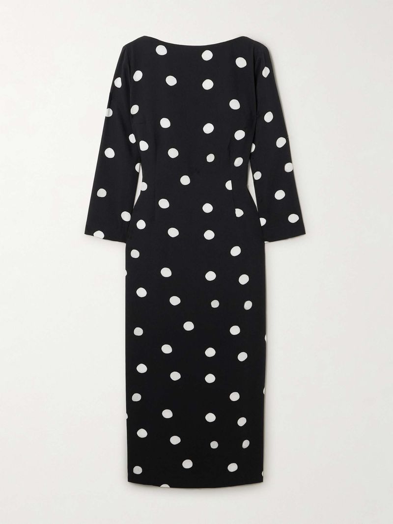 Polka-Dot Midi Dress