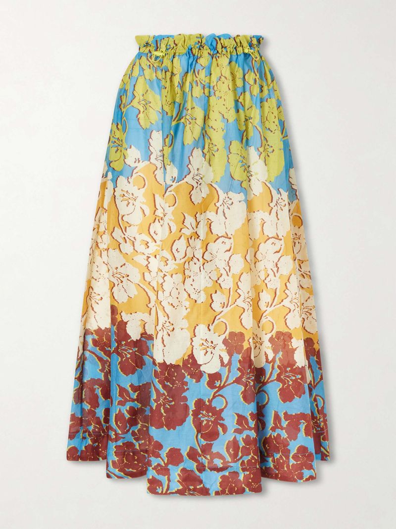Printed Midi Skirt