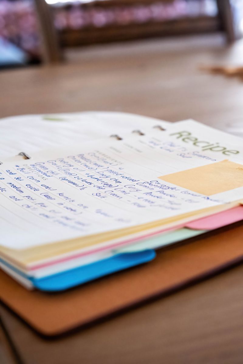 Recipe Boxes with Handwritten Cards