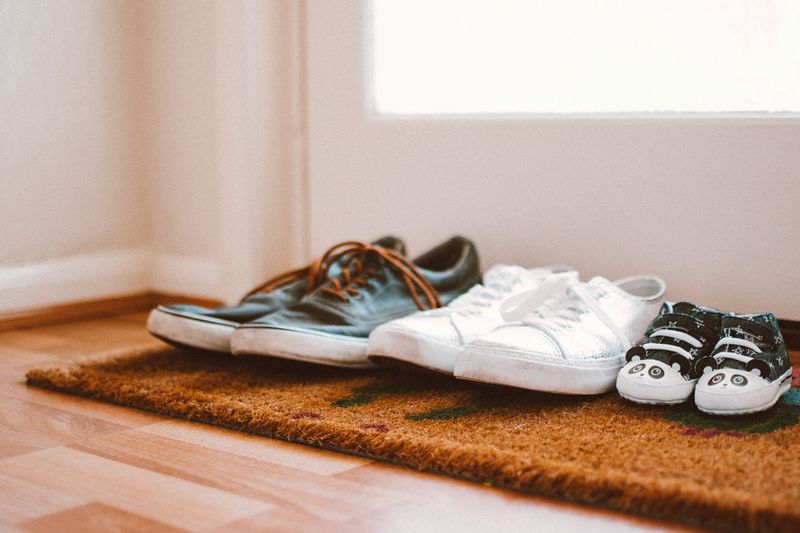 Shoe Piles by the Front Door