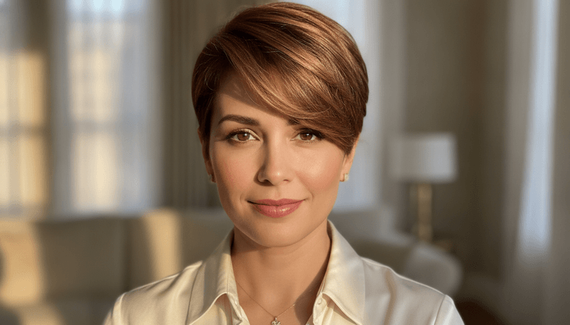 Side-Swept Cropped Cut
