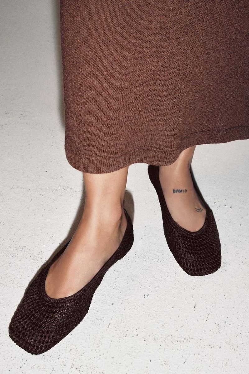 Square-Toe Ballet Flats