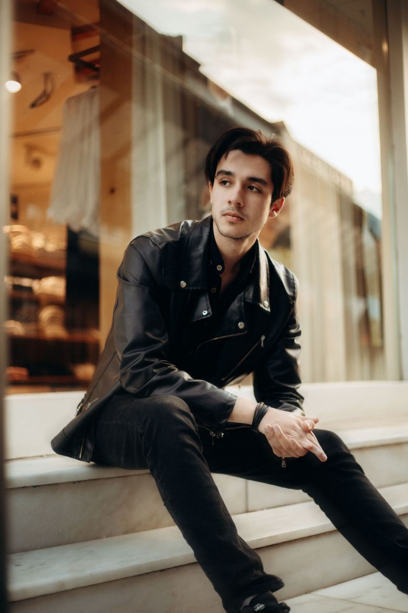 The Leather Jacket and Black Jeans Combo