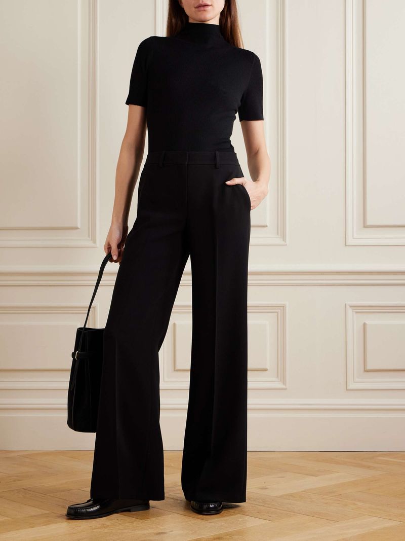 Wide-Leg Tailored Trousers