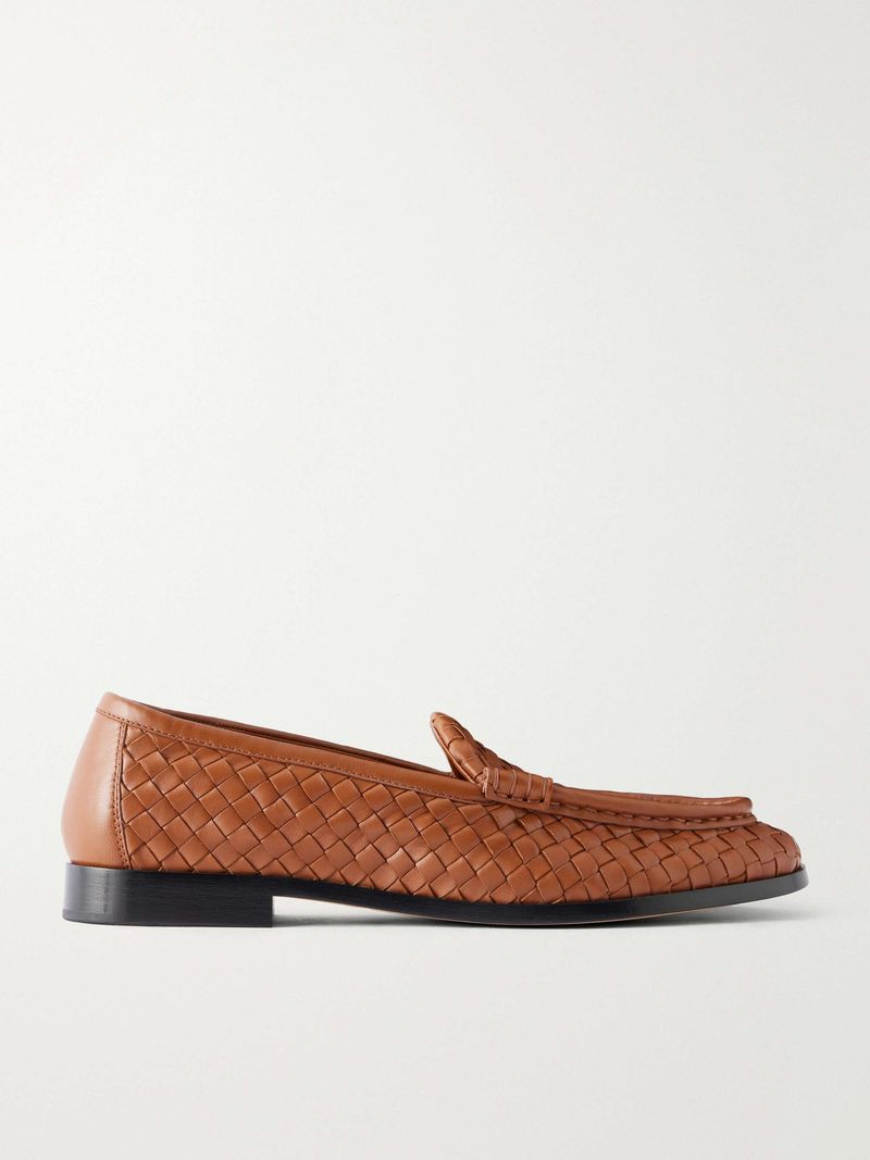 Woven Leather Loafers