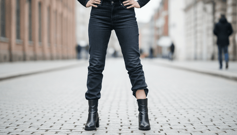 Ankle Boots That Awkwardly Cut Off the Pants Leg