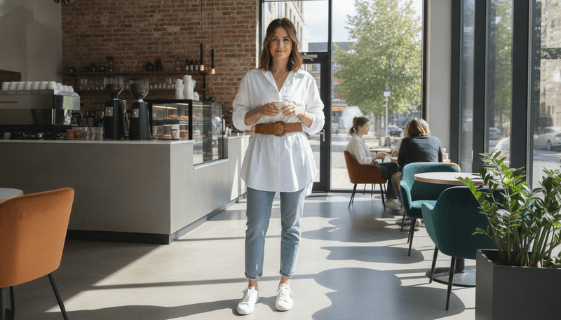 Belted Over the Shirt for Instant Waist Definition