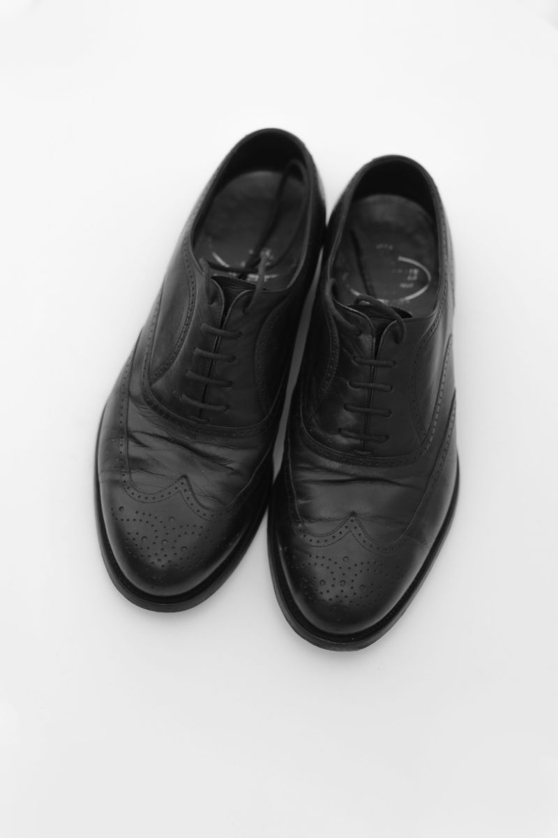 Black Leather Oxfords