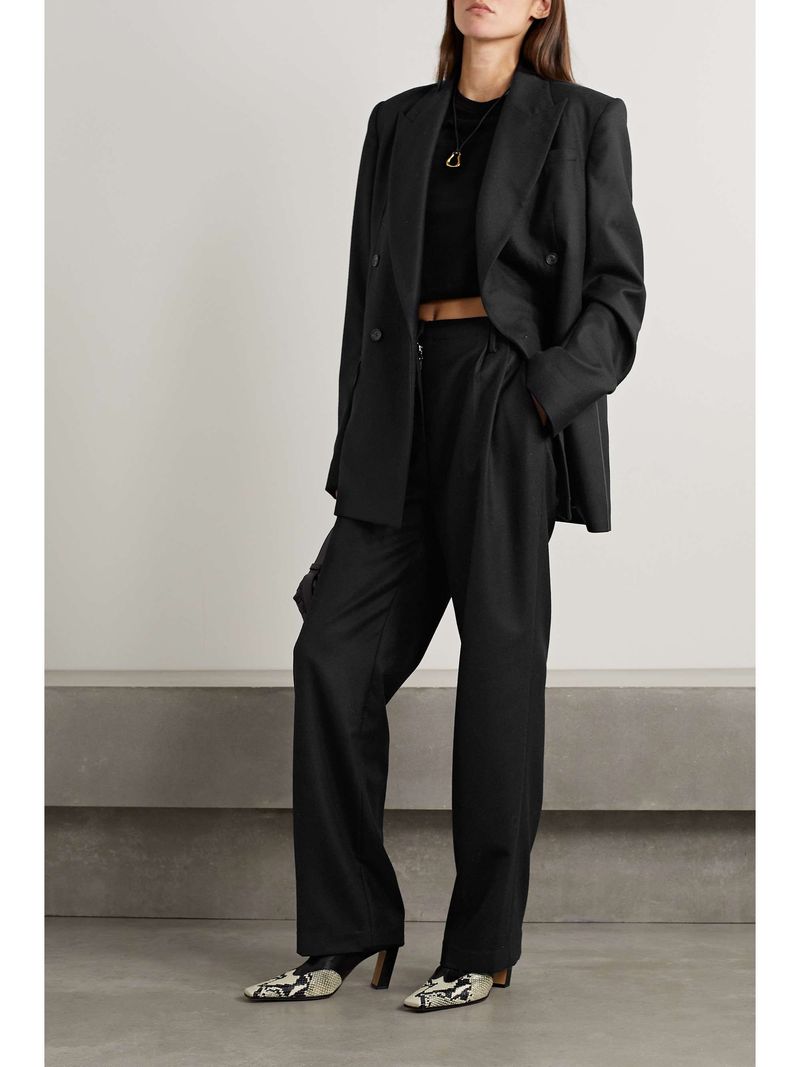 Black Lightweight Tailored Trousers