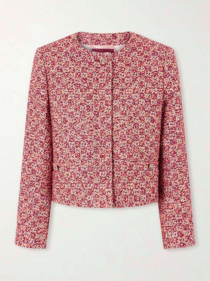 Burgundy Evening Tweed Jacket