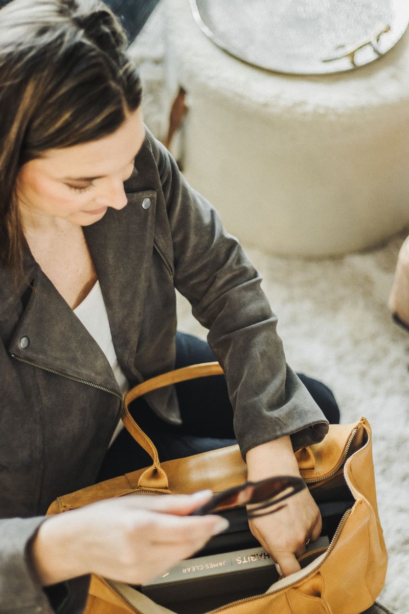 Carrying an overstuffed or messy bag
