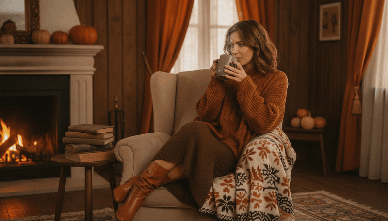 Cozy Brown Knits Mixed Together