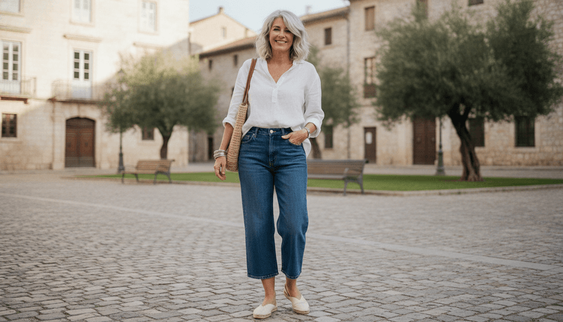 Cropped Wide-Leg Jeans
