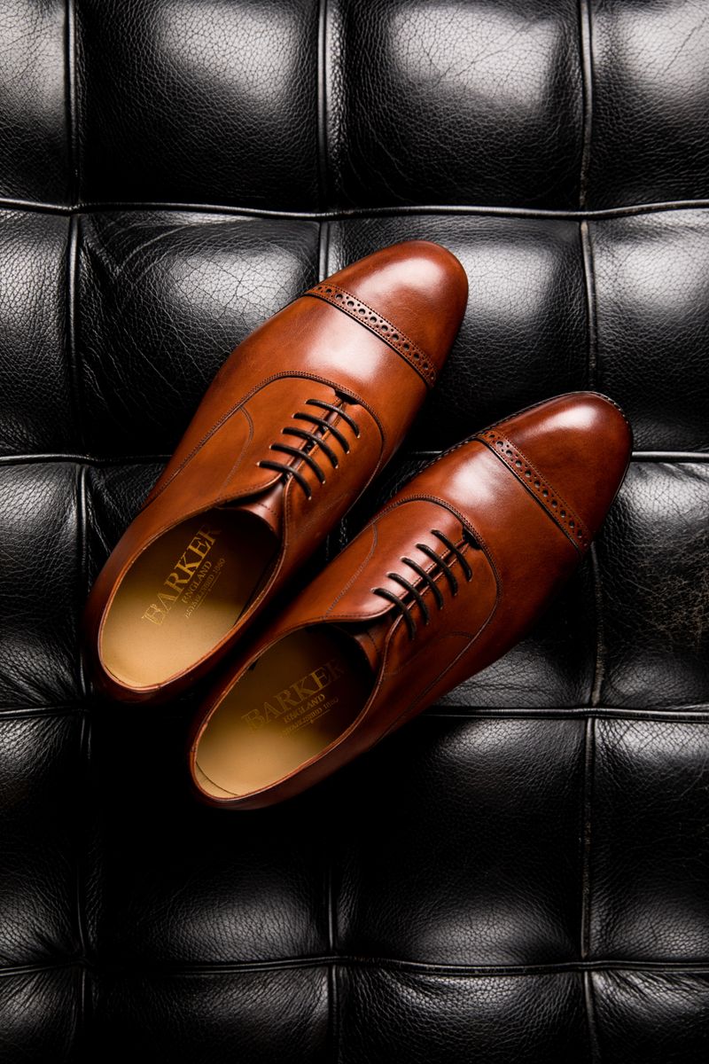 Dark-Brown Cap-Toe Oxfords