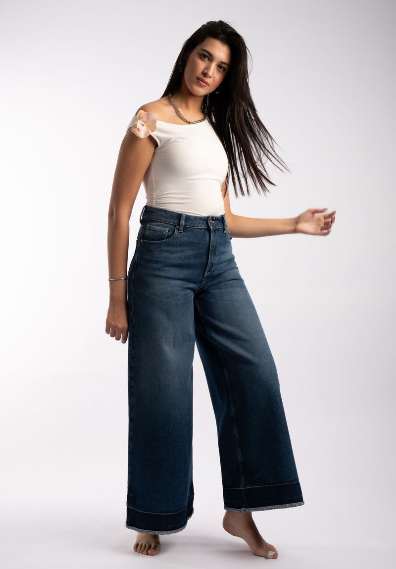 Dark Straight-Leg Jeans