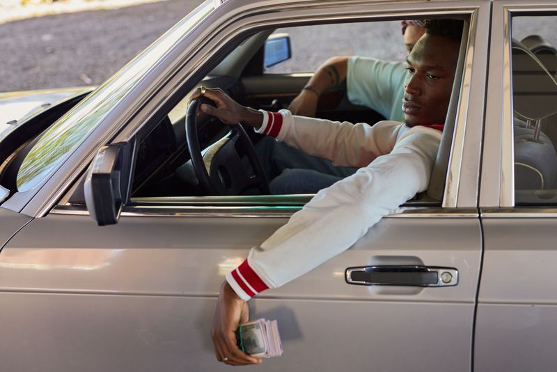 Driving with one arm resting out the open window