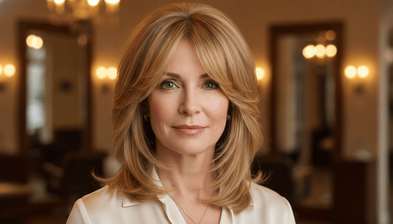Face-Framing Layers with Bangs