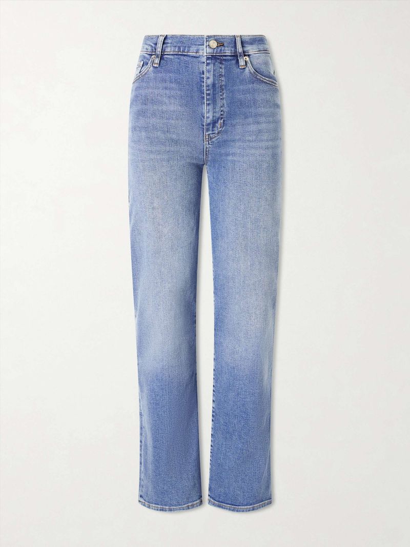 High-Rise Straight-Leg Jeans