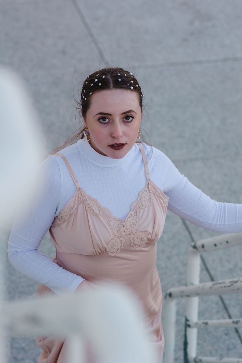 Layer a Turtleneck Under a Dress