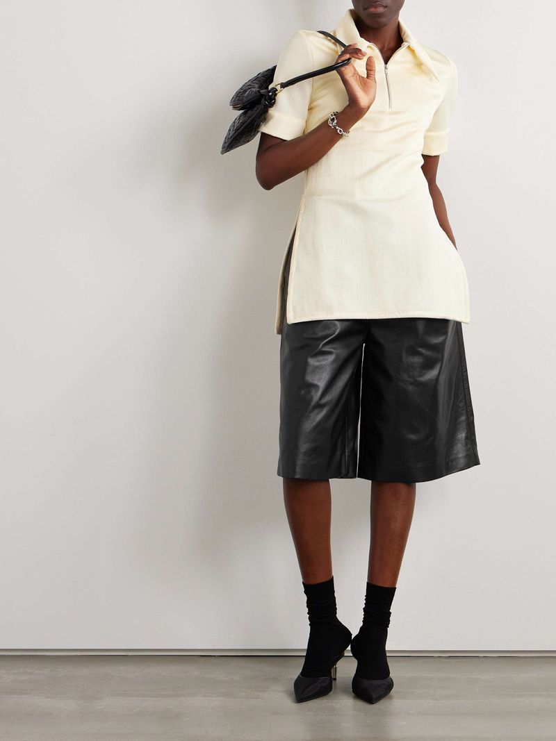 Leather Bermuda Shorts