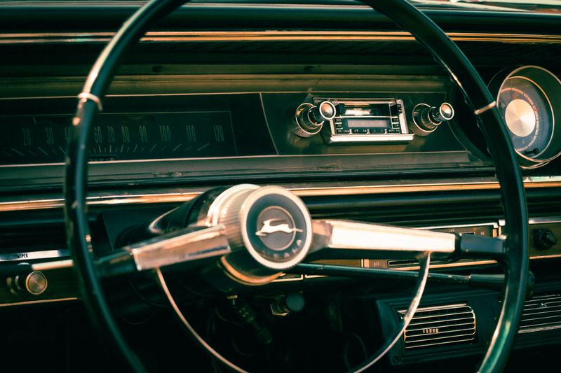 Listening to the car radio for traffic reports