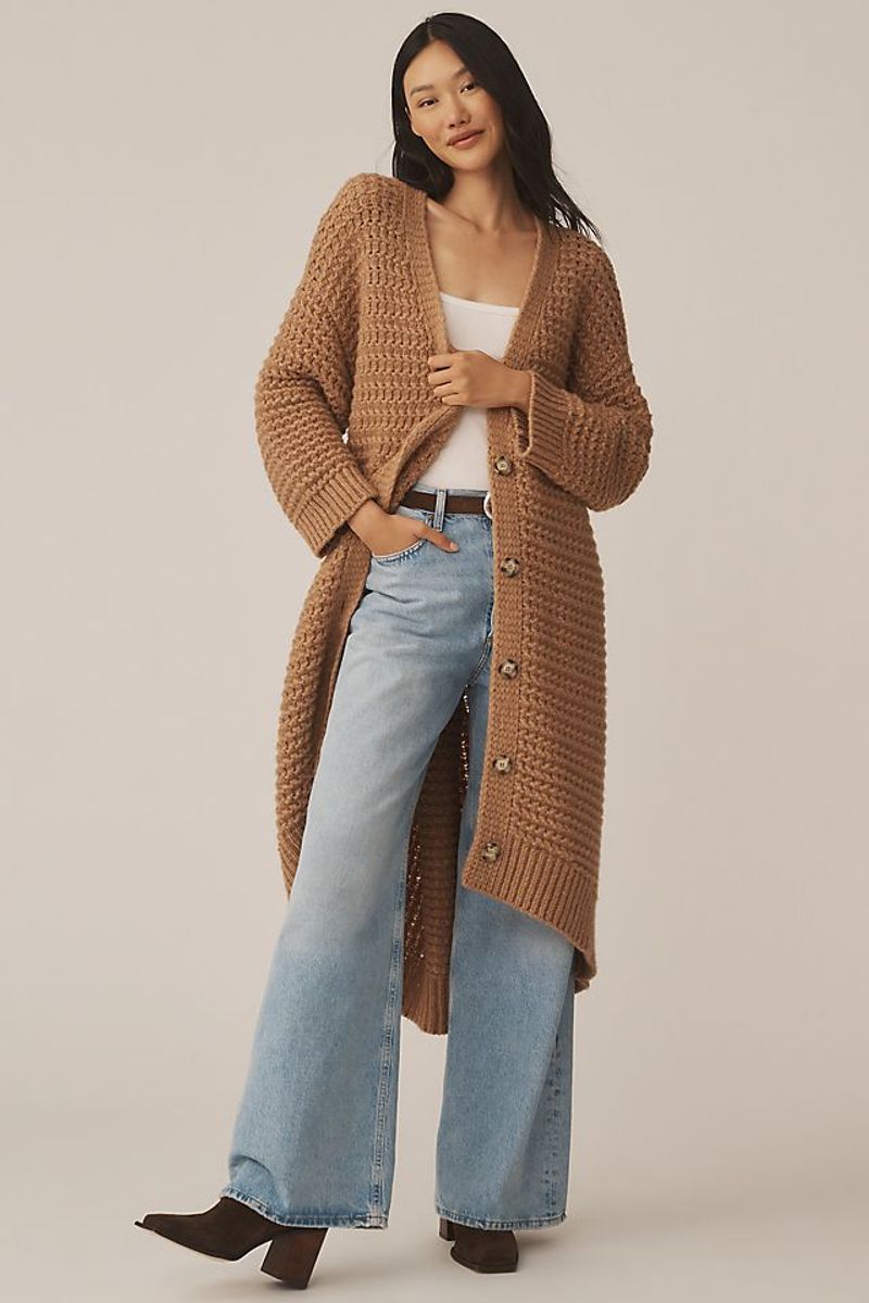 Maeve Relaxed Long Cardigan Sweater from Anthropologie