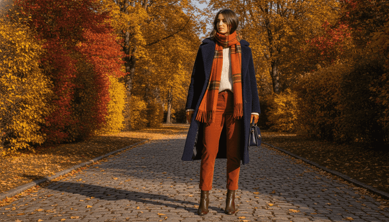 Navy + Burnt Orange