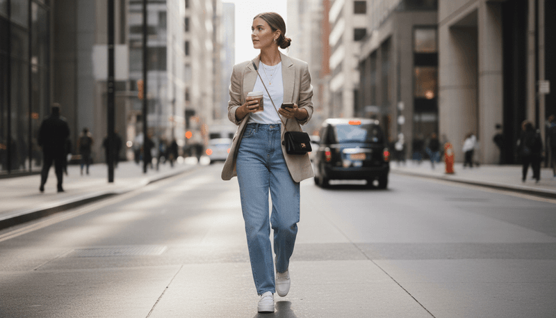 Oversized Blazer with a Simple Tee