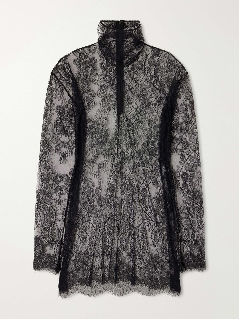 Sheer Layering Turtleneck