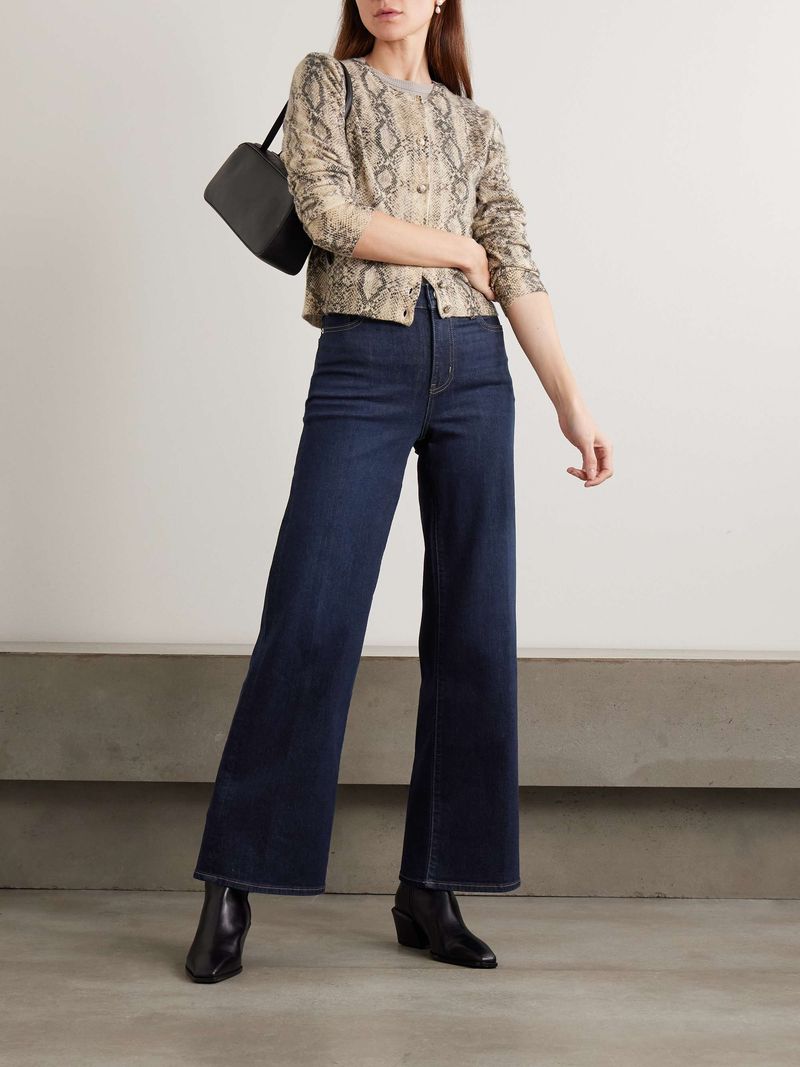Trouser-Style Palazzo Jeans