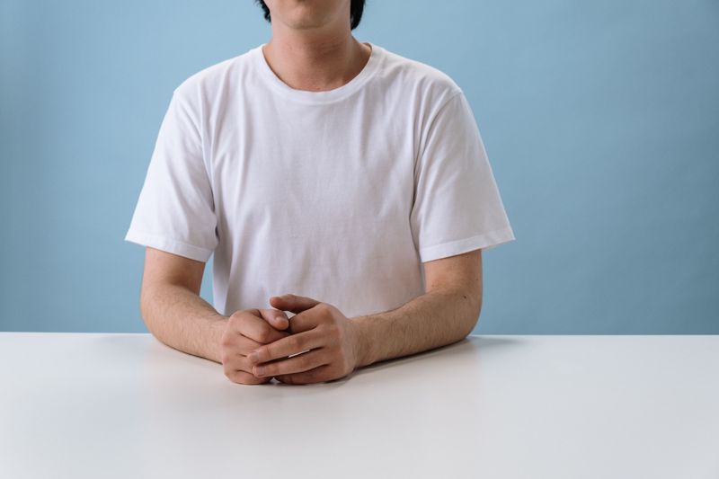 Visible undershirts in the wrong context