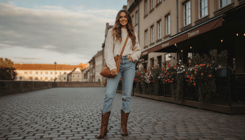 With Straight-Leg Jeans