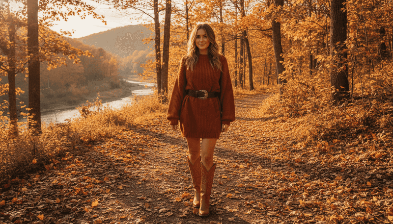 With a Sweater Dress
