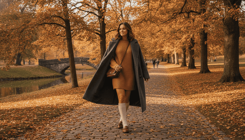 With a Sweater Dress