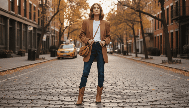 With an Oversized Blazer