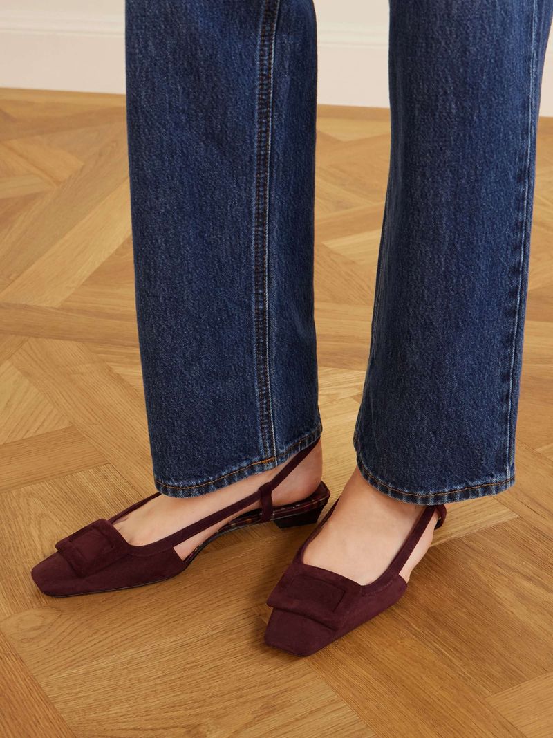 Cap-Toe Slingback Flats